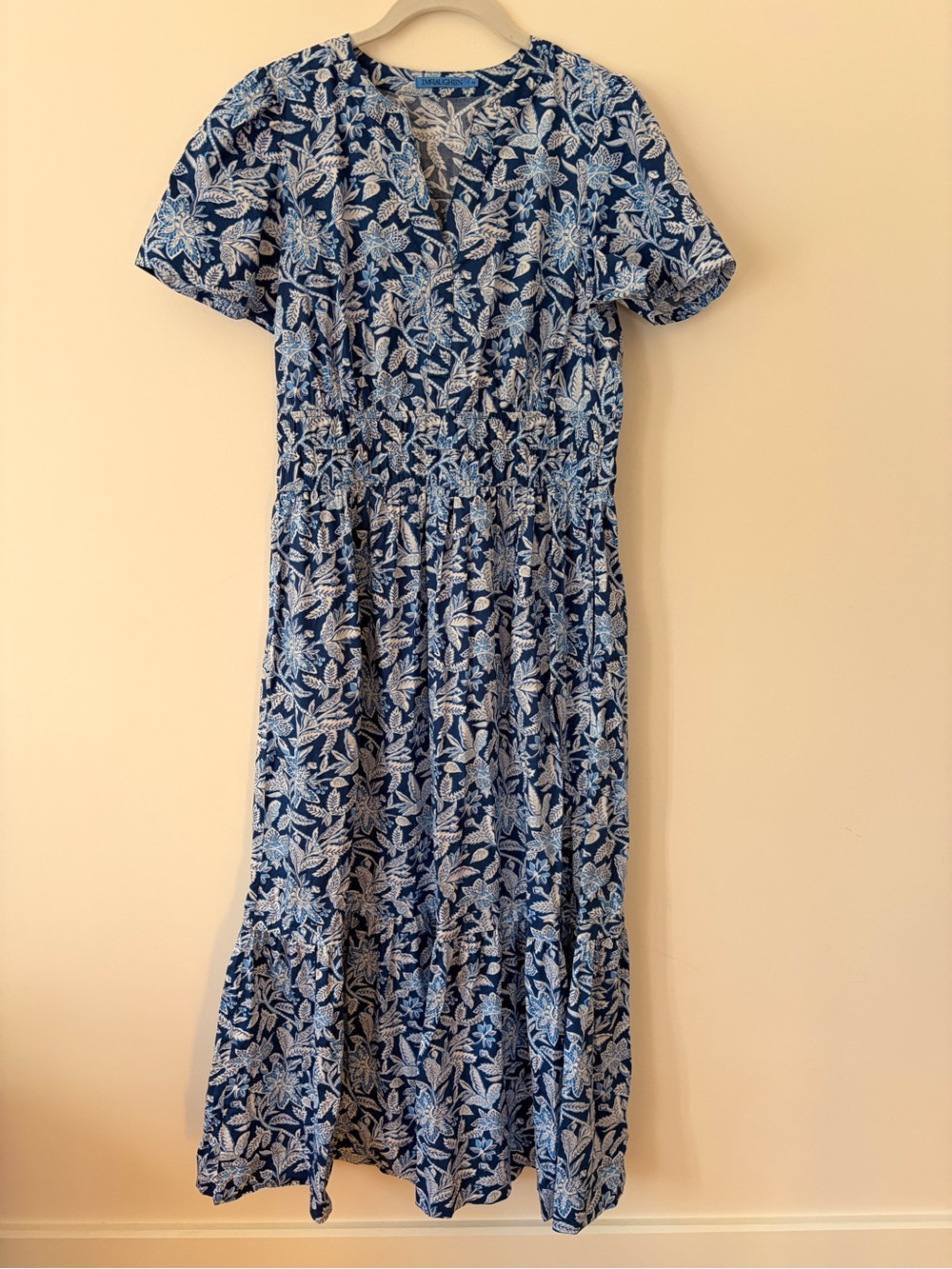 J. McLaughlin Blue and White Floral Maxi Dress